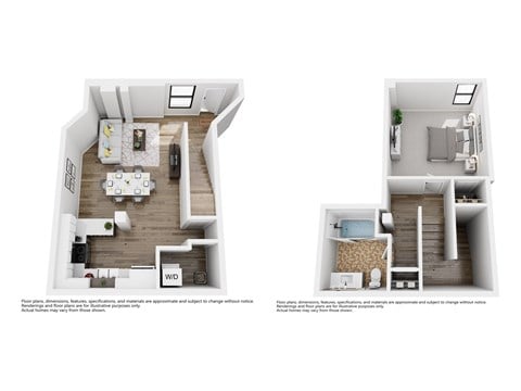 Floor plan for 1 bed, 1 bath, 680 sqft